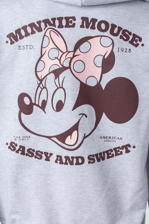 BUZO DE MINNIE MOUSE CON CIERRE PARA MUJER