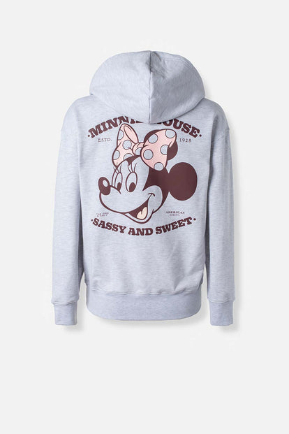 BUZO DE MINNIE MOUSE CON CIERRE PARA MUJER