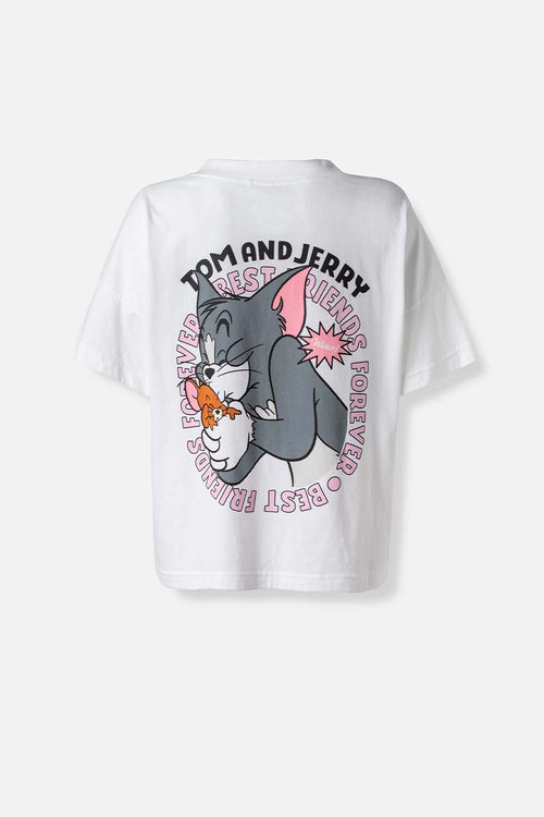 CAMISETA DE TOM Y JERRY RELAX FIT PARA MUJER