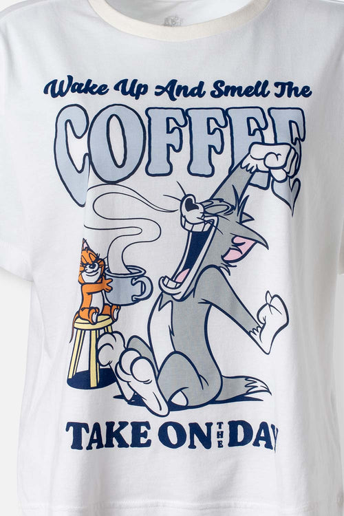 PIJAMA DE TOM Y JERRY CON PANTALON LARGO PARA MUJER