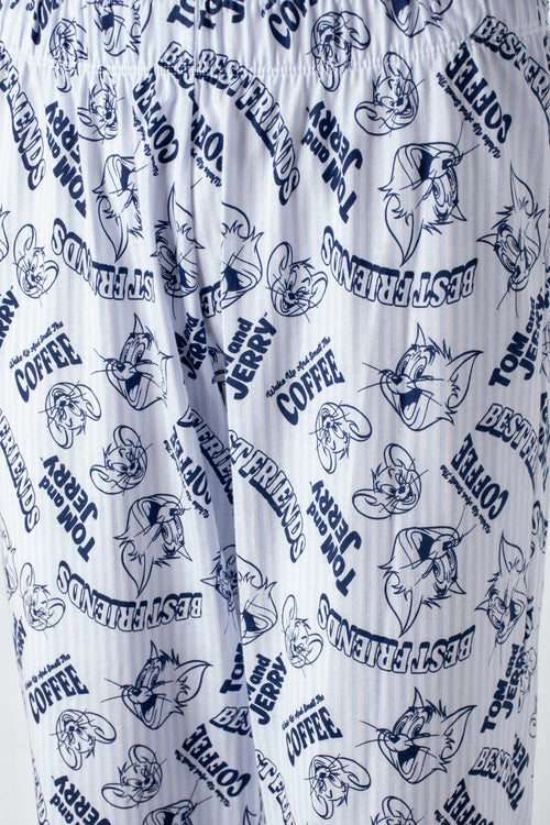 PIJAMA DE TOM Y JERRY CON PANTALON LARGO PARA MUJER