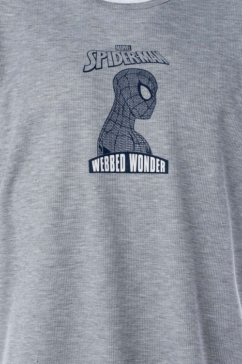 PIJAMA DE SPIDERMAN CON PANTALON CORTO PARA HOMBRE