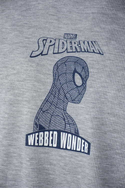 PIJAMA DE SPIDERMAN CON PANTALON CORTO PARA HOMBRE