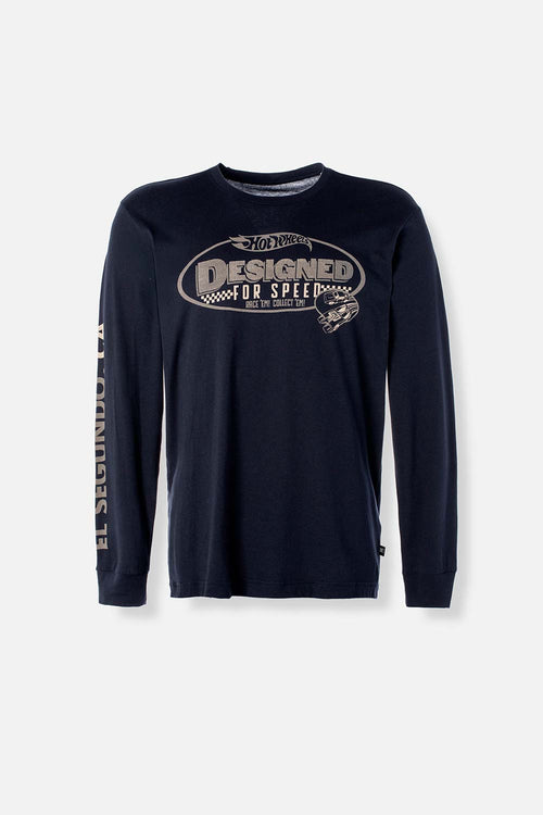 CAMISETA DE HOT WHEELS REGULAR FIT MANGA LARGA PARA HOMBRE