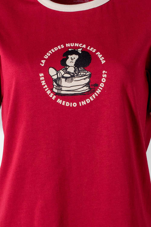CAMISETA DE MAFALDA REGULAR FIT PARA MUJER