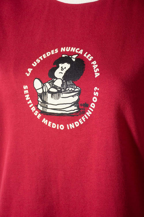 CAMISETA DE MAFALDA REGULAR FIT PARA MUJER