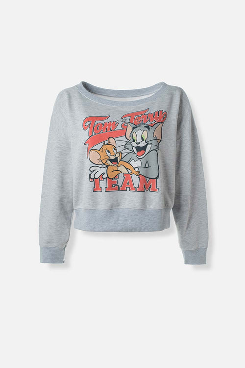 BUZO DE TOM Y JERRY OVERSIZED FIT PARA MUJER