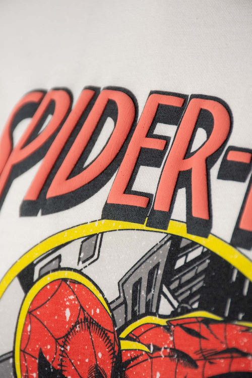 CAMISETA DE SPIDERMAN REGULAR FIT BLANCA PARA HOMBRE