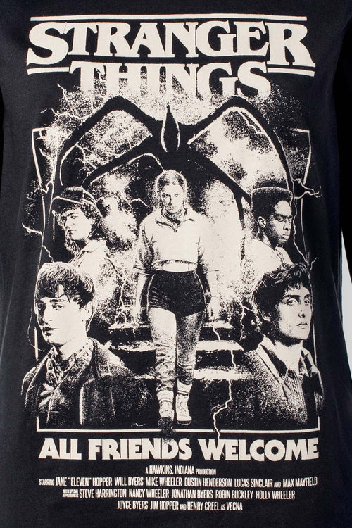 CAMISETA DE STRANGER THINGS RELAX FIT PARA MUJER