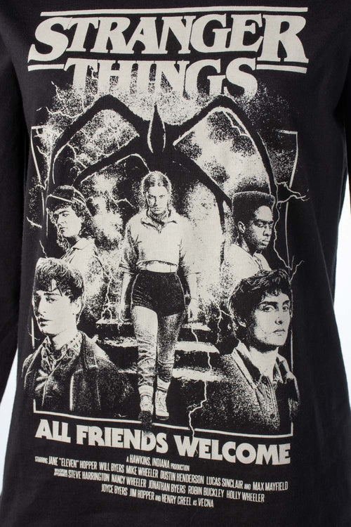 CAMISETA DE STRANGER THINGS RELAX FIT PARA MUJER