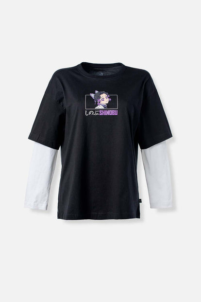 CAMISETA DE DEMON SLAYER RELAX FIT PARA MUJER
