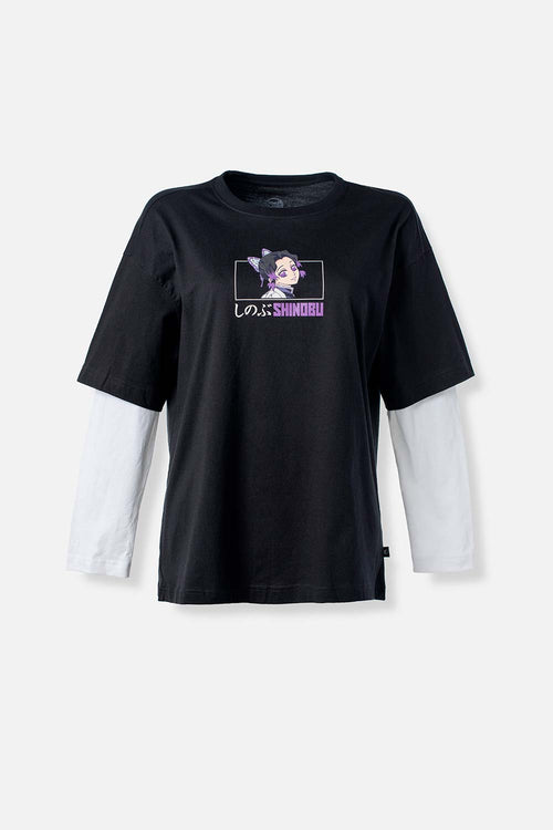 CAMISETA DE DEMON SLAYER RELAX FIT PARA MUJER