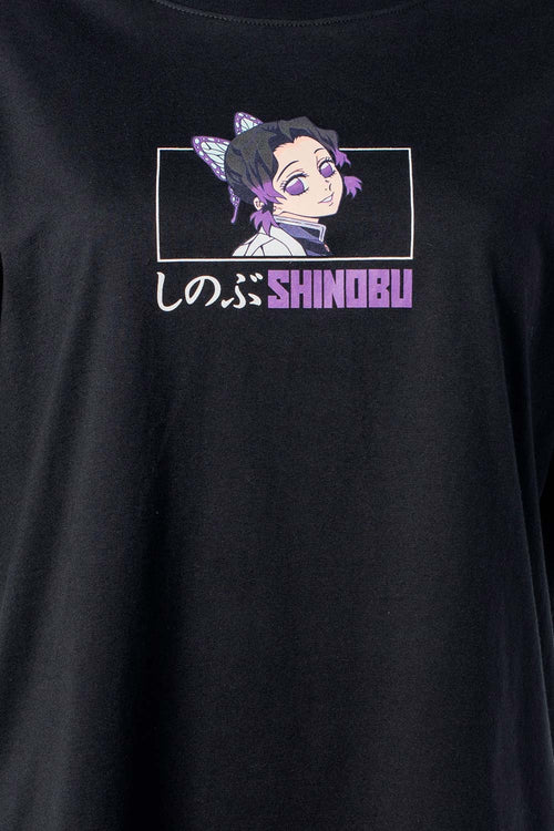 CAMISETA DE DEMON SLAYER RELAX FIT PARA MUJER