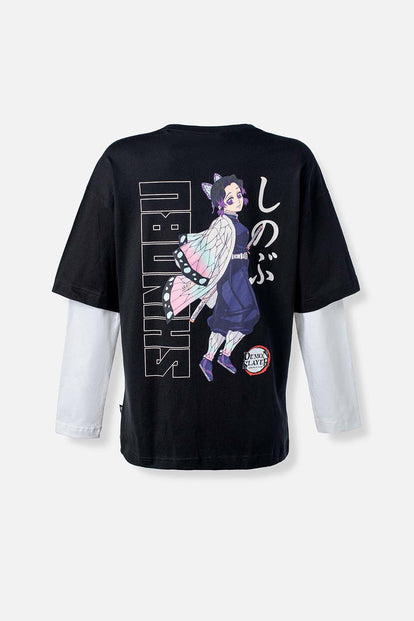 CAMISETA DE DEMON SLAYER RELAX FIT PARA MUJER