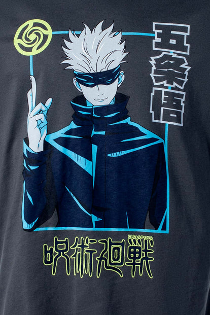 PIJAMA DE JUJUTSU KAISEN CON PANTALON LARGO PARA HOMBRE