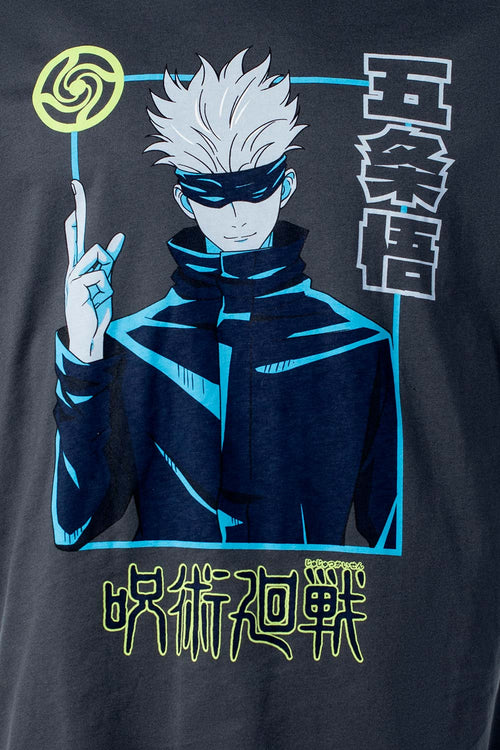 PIJAMA DE JUJUTSU KAISEN CON PANTALON LARGO PARA HOMBRE