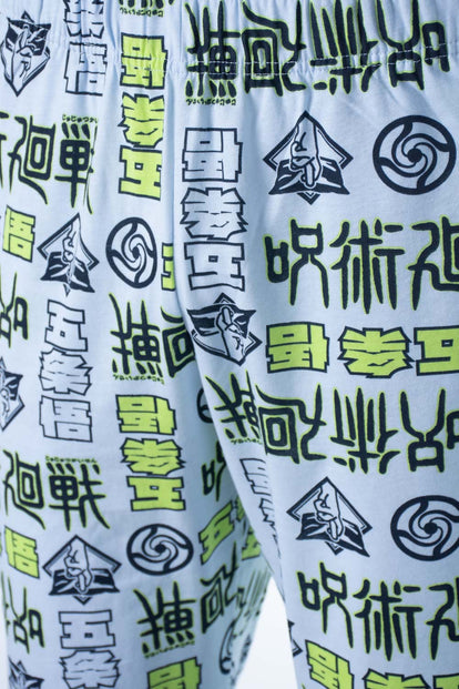 PIJAMA DE JUJUTSU KAISEN CON PANTALON LARGO PARA HOMBRE