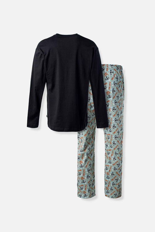PIJAMA DE MANDALORIAN CON PANTALON Y BUZO LARGO PARA HOMBRE