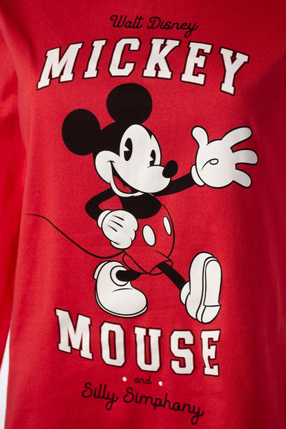 PIJAMA DE MICKEY MOUSE CON PANTALON LARGO PARA MUJER
