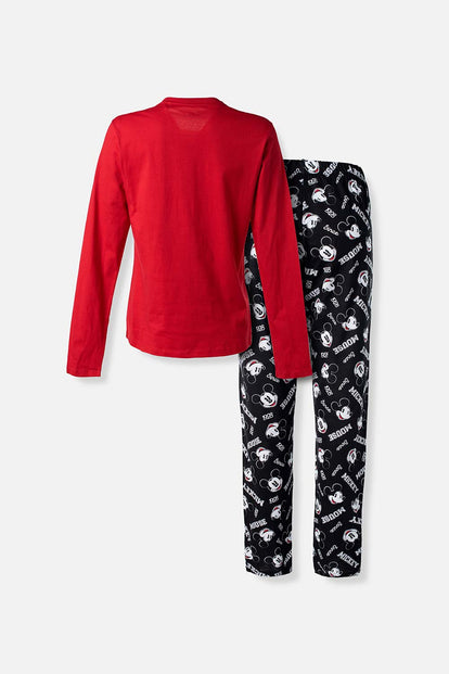 PIJAMA DE MICKEY MOUSE CON PANTALON LARGO PARA MUJER