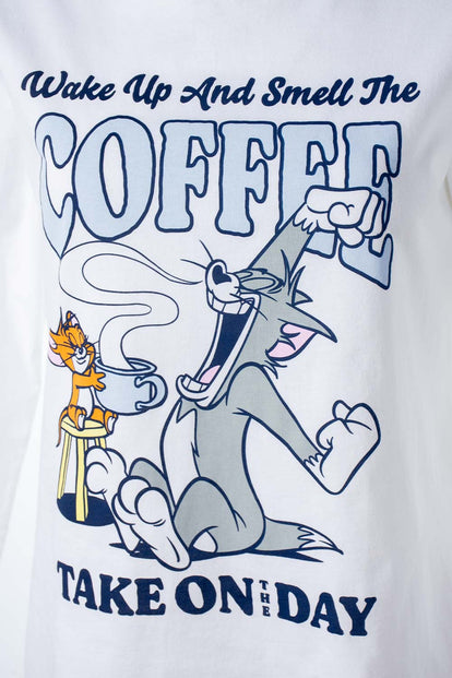 PIJAMA DE TOM Y JERRY CON PANTALON LARGO PARA MUJER