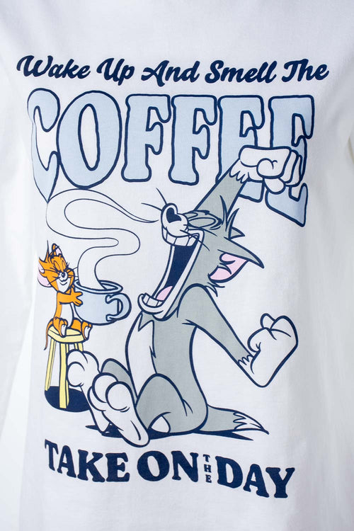 PIJAMA DE TOM Y JERRY CON PANTALON LARGO PARA MUJER