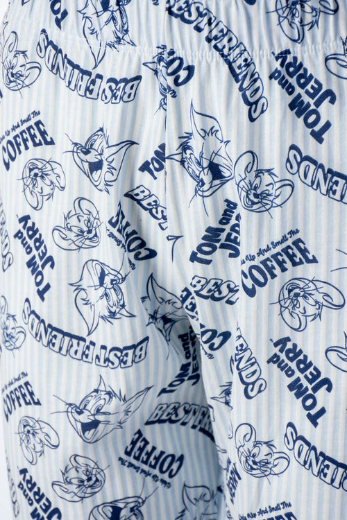 PIJAMA DE TOM Y JERRY CON PANTALON LARGO PARA MUJER