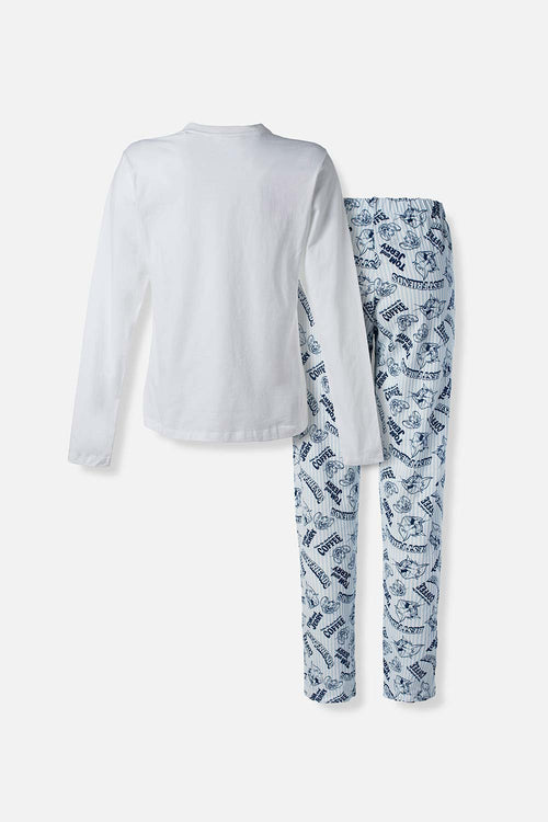 PIJAMA DE TOM Y JERRY CON PANTALON LARGO PARA MUJER