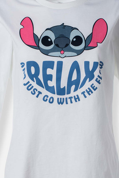 PIJAMA DE LILO Y STITCH CON PANTALON LARGO PARA MUJER