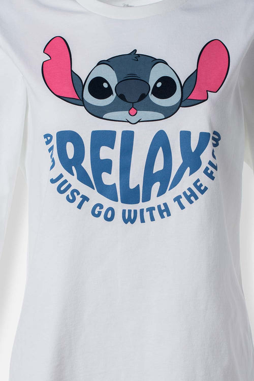 PIJAMA DE LILO Y STITCH CON PANTALON LARGO PARA MUJER