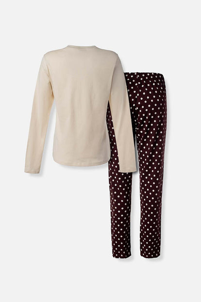 PIJAMA DE MAFALDA CON PANTALON LARGO PARA MUJER