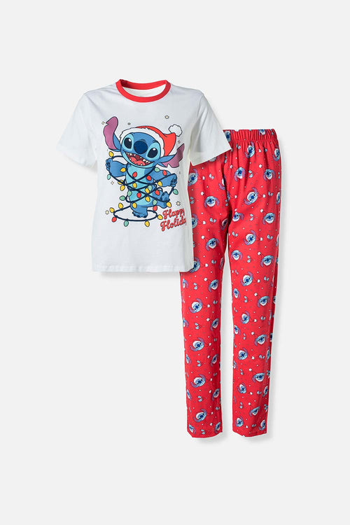 PIJAMA DE LILO Y STITCH CON PANTALÓN LARGO PARA MUJER