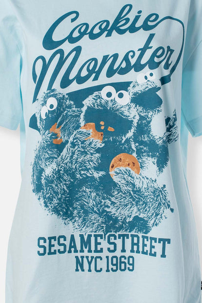 CAMISETA DE PLAZA SESAMO RELAX FIT PARA MUJER