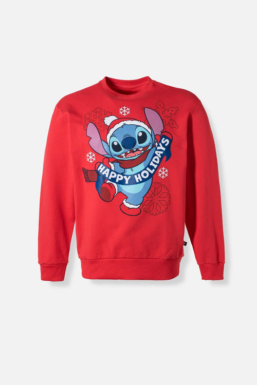 BUZO DE LILO Y STITCH CERRADO ROJO PARA HOMBRE
