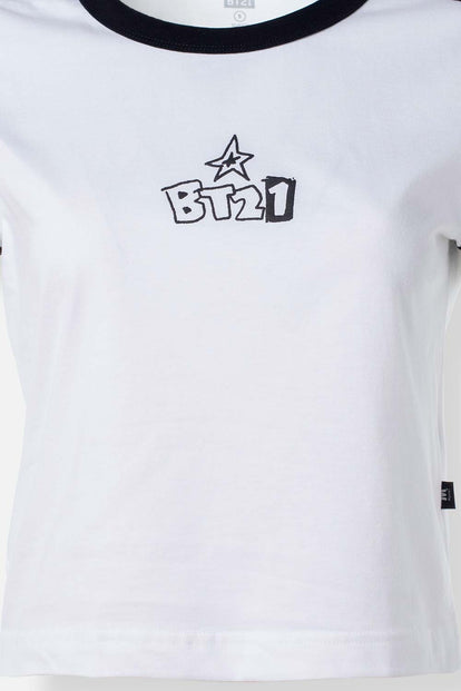 CAMISETA DE BT21 CROP TOP FIT PARA MUJER