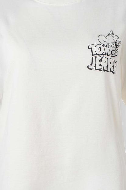 CAMISETA DE TOM Y JERRY REGULAR FIT PARA MUJER