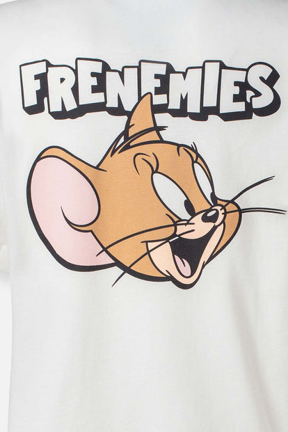 CAMISETA DE TOM Y JERRY REGULAR FIT PARA MUJER
