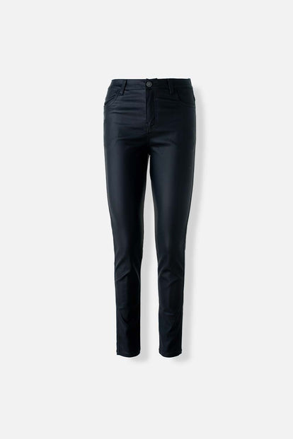 PANTALÓN DE MOVIES NEGRO EFECTO CUERO PARA MUJER