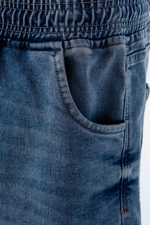 BERMUDA DE MOVIES AZUL TONO MEDIO CON CORDÓN PARA HOMBRE