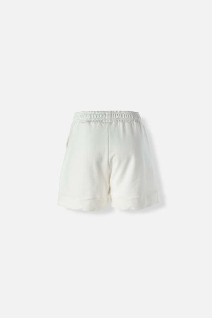SHORT DE MOVIES CON CINTURA ELÁSTICA MARFIL PARA MUJER