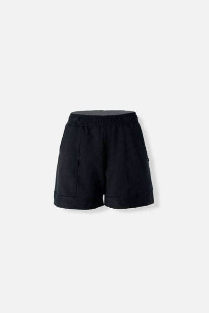 SHORT DE MOVIES CON CINTURA ELÁSTICA NEGRO PARA MUJER