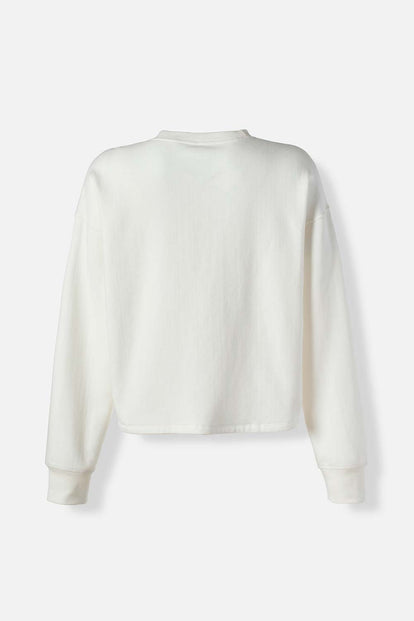 BUZO DE MOVIES CERRADO MARFIL PARA MUJER