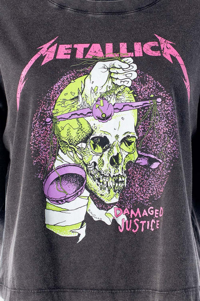 CAMISETA DE METALLICA BOXY FIT PARA MUJER