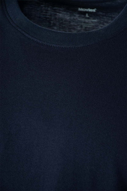  CAMISETA DE MOVIES BÁSICA MANGA CORTA AZUL PARA HOMBRE