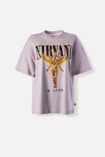 CAMISETA DE NIRVANA RELAX FIT PARA MUJER