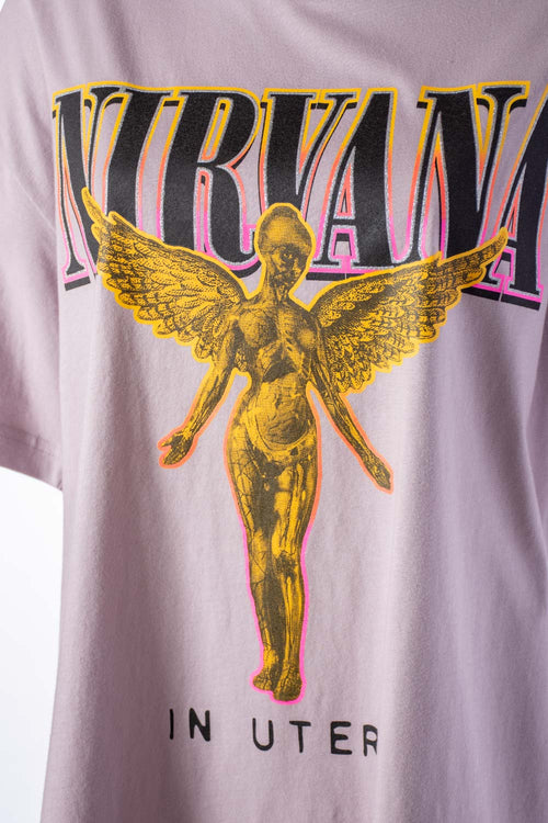 Card slide image -  CAMISETA DE NIRVANA MANGA CORTA COLOR LIRIO PARA MUJER