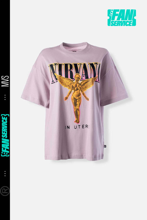 Card slide image -  CAMISETA DE NIRVANA MANGA CORTA COLOR LIRIO PARA MUJER