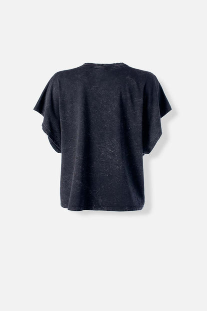 CAMISETA DE SLAYER RELAX FIT NEGRO LAVANDERÍA PARA MUJER