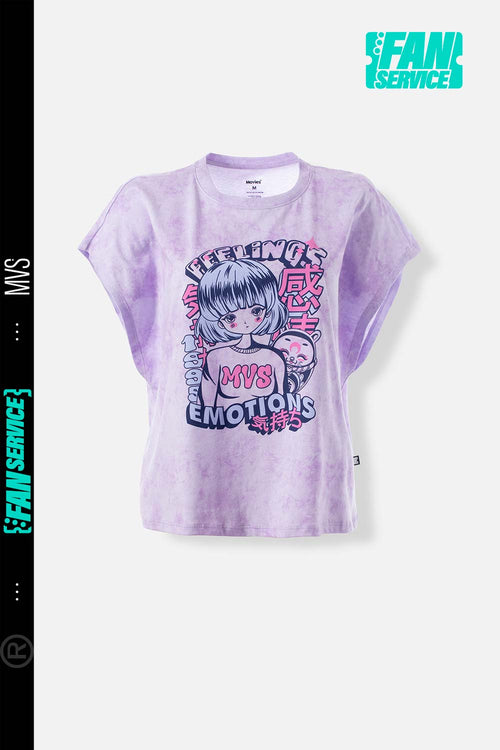 Card slide image -  CAMISETA DE MOVIES MANGA SISA LILA PARA MUJER