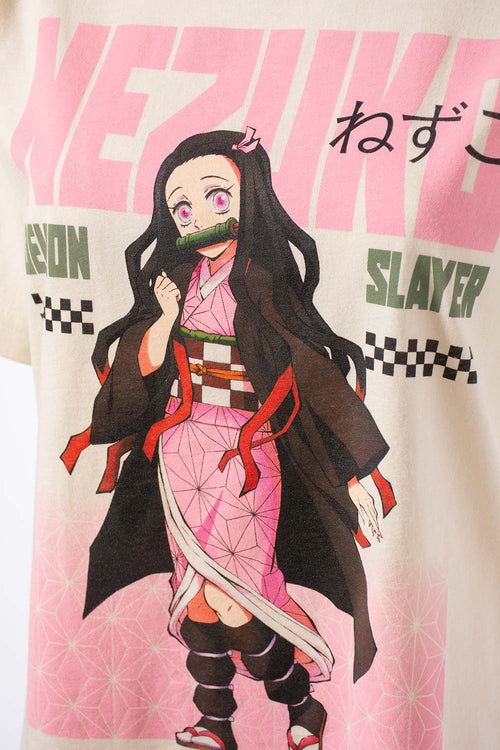 CAMISETA DE DEMON SLAYER REGULAR FIT PARA MUJER